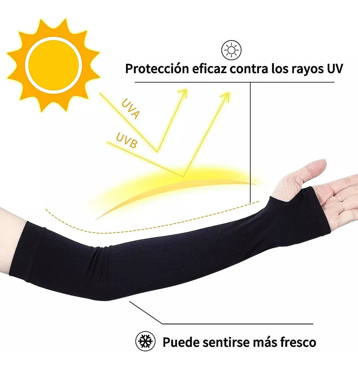 Kit de protección (guantes + toalla facial de seda helada + protectores de brazos)