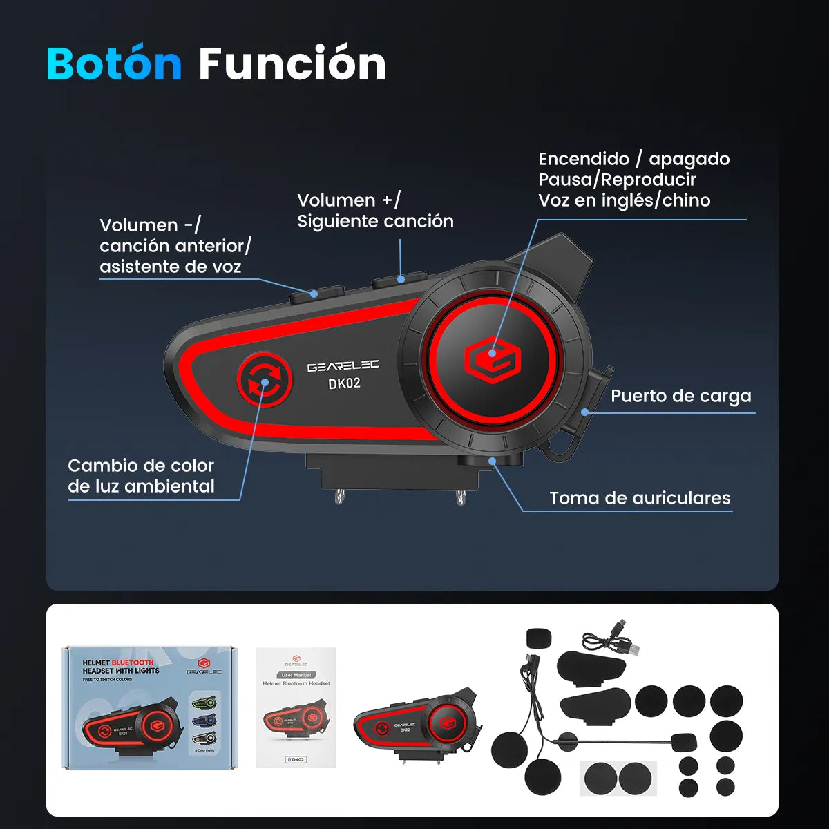 Audífonos para cascos de moto